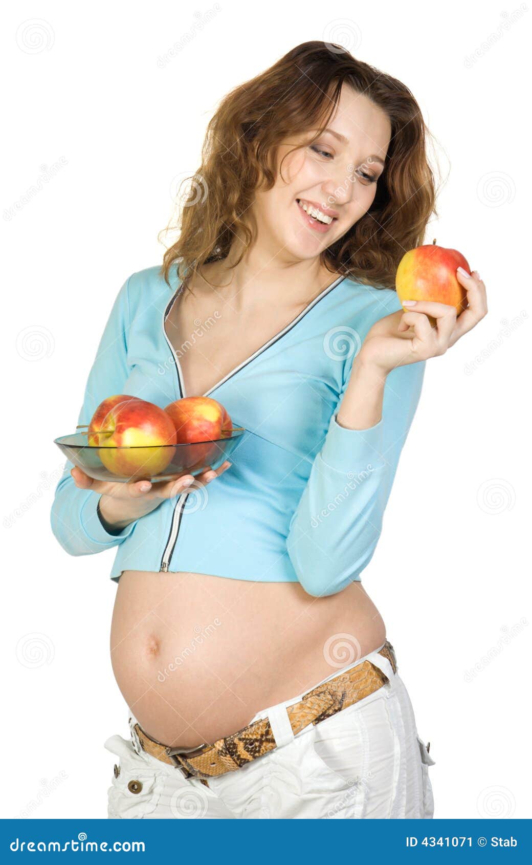 苹果孕妇. 苹果查出怀孕的白人妇女