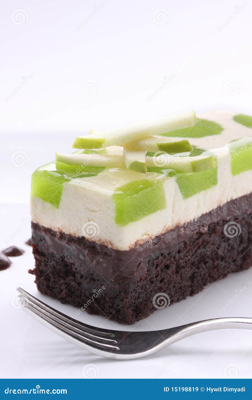厨苑食谱: 青苹果巧可力慕斯蛋糕 （Green Apple Chocolate Mousse Cake）