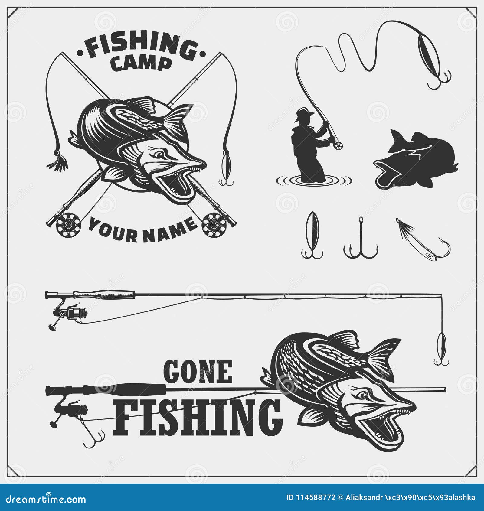 发光霓虹灯鱼竿图标孤立在黑色的背景。钓一条大鱼。渔业设备及渔业养殖主题。向量插画图片素材_ID:412527256-Veer图库