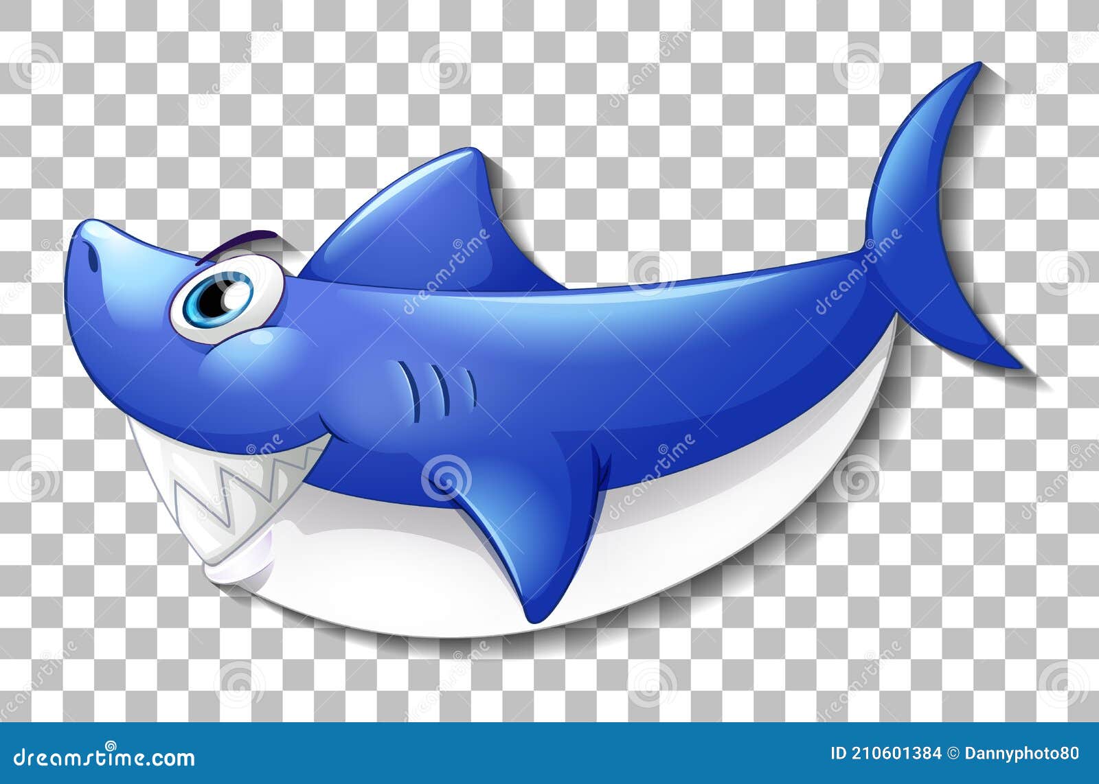 可爱的卡通鲨鱼宝宝插画图片素材_ID:317305604-Veer图库