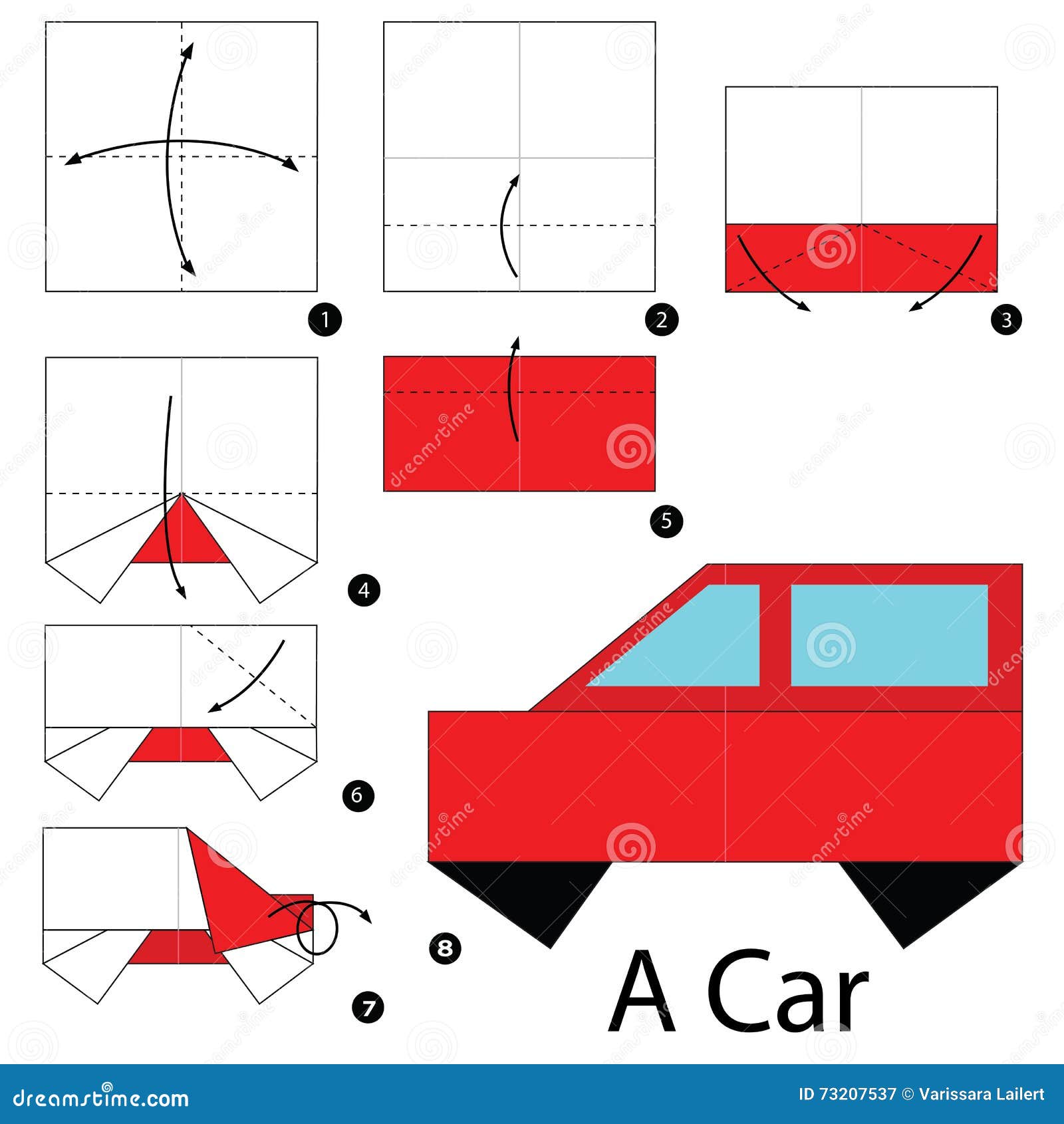 折纸小汽车视频教程1_哔哩哔哩_bilibili
