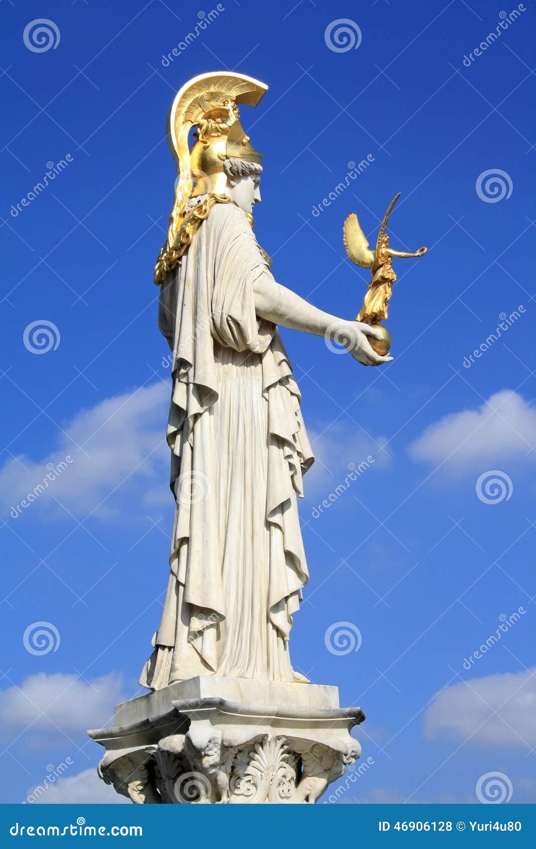 金色雅典娜雕像图片素材-编号09729578-图行天下