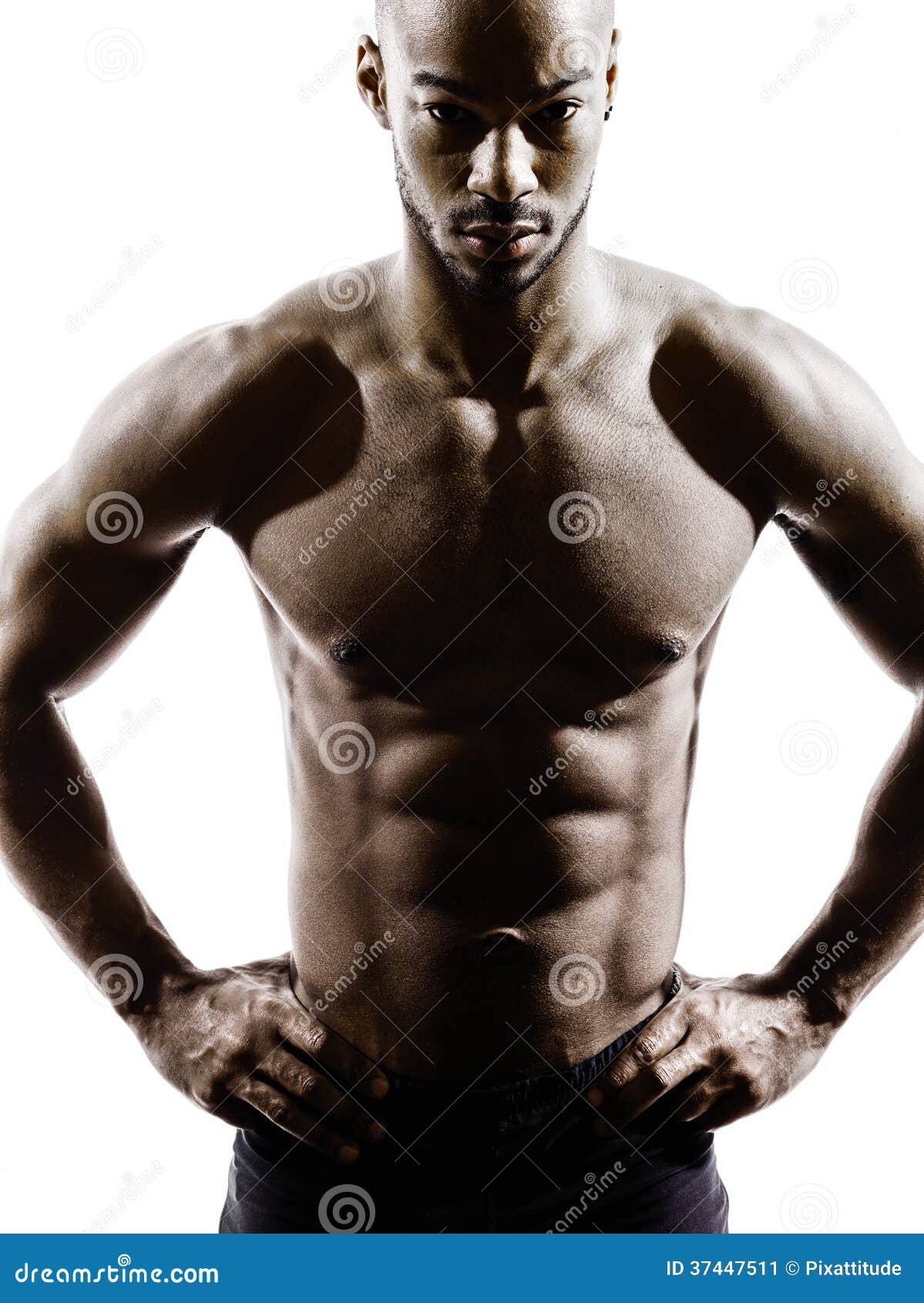 年轻非洲赤裸上身的肌肉修造人常设剪影 库存图片. 图片 包括有 肌肉, 剪影, 英俊, 一个, 查出, 投反对票 - 45392271