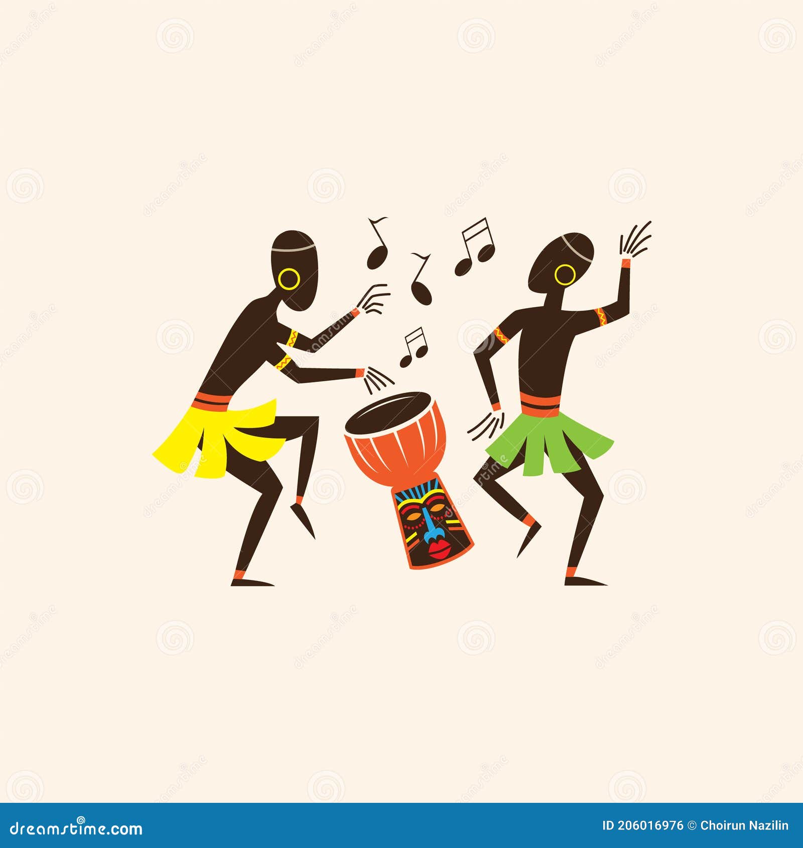 非洲民族舞蹈集插画图片素材_ID:405995241-Veer图库