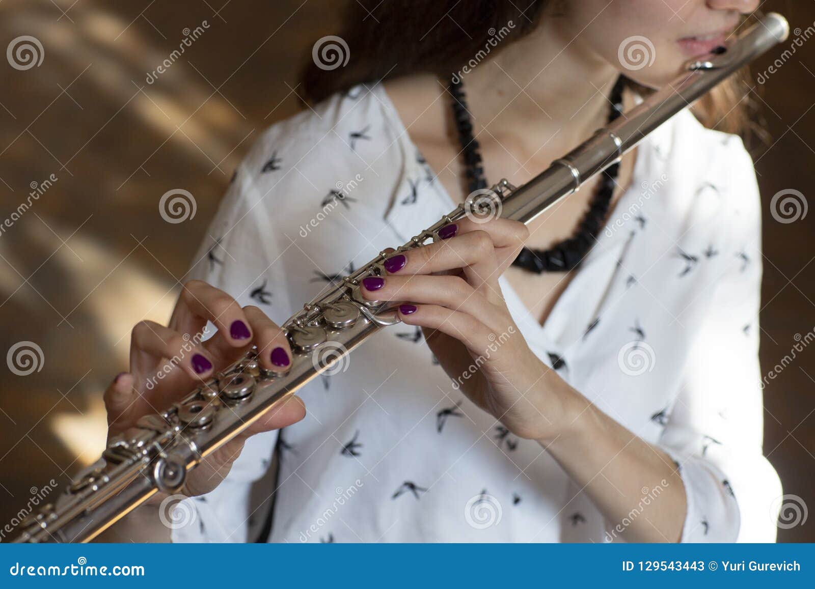 音乐家长笛演奏家女孩长笛演员 库存图片. 图片 包括有 详细资料, 技艺家, 女性, 专业人员, 球员 129543443