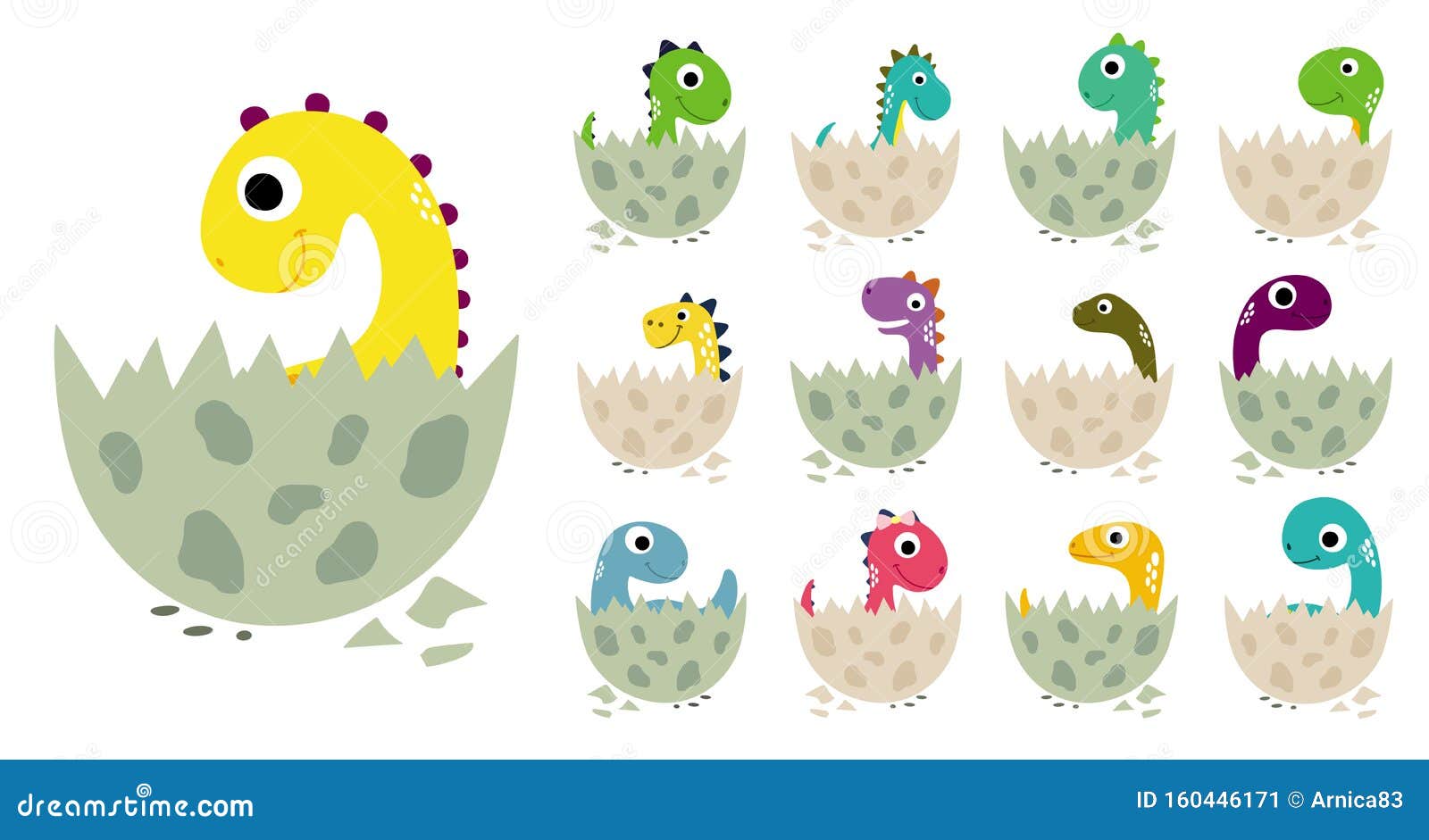 恐龙蛋蛋蛋中的婴儿恐龙 向量例证. 插画 包括有 改良, 动画片, 系列, 设计, 鸡蛋, 英尺, 滑稽 - 179280718