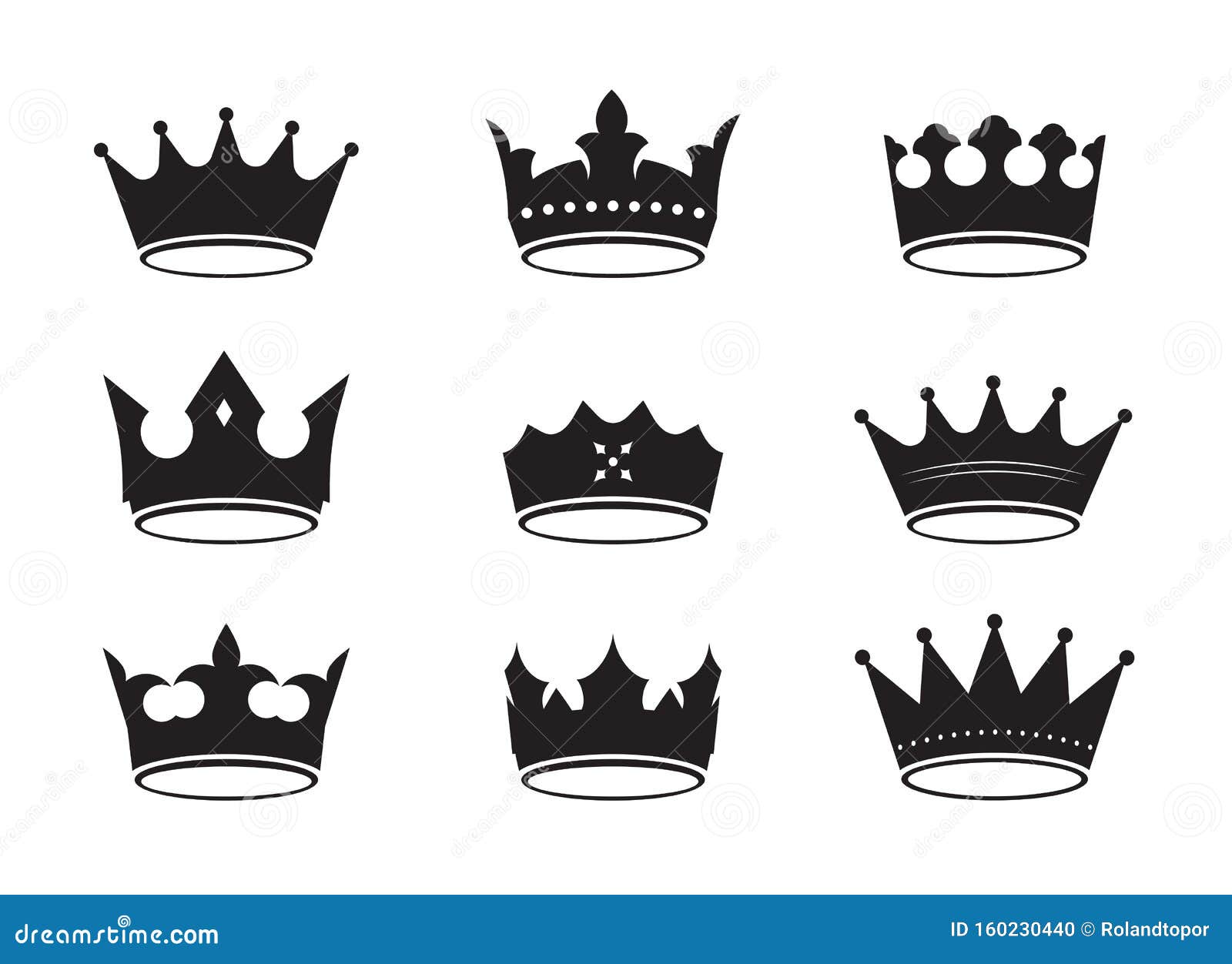 黑色王冠图标素材图片素材-编号11269606-图行天下