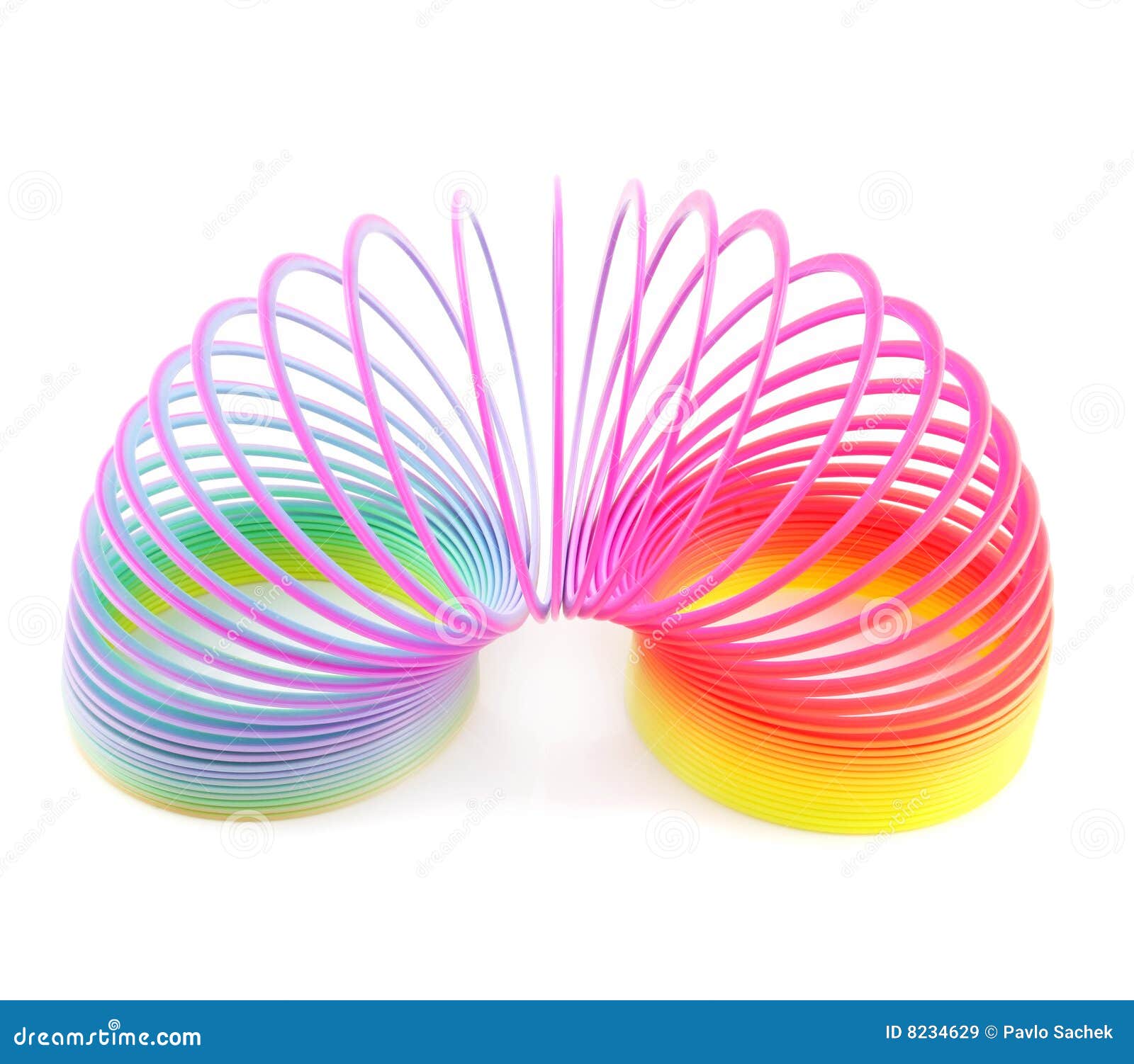 赞一个,也许灵感来自于小朋友玩的彩虹螺旋环,如图